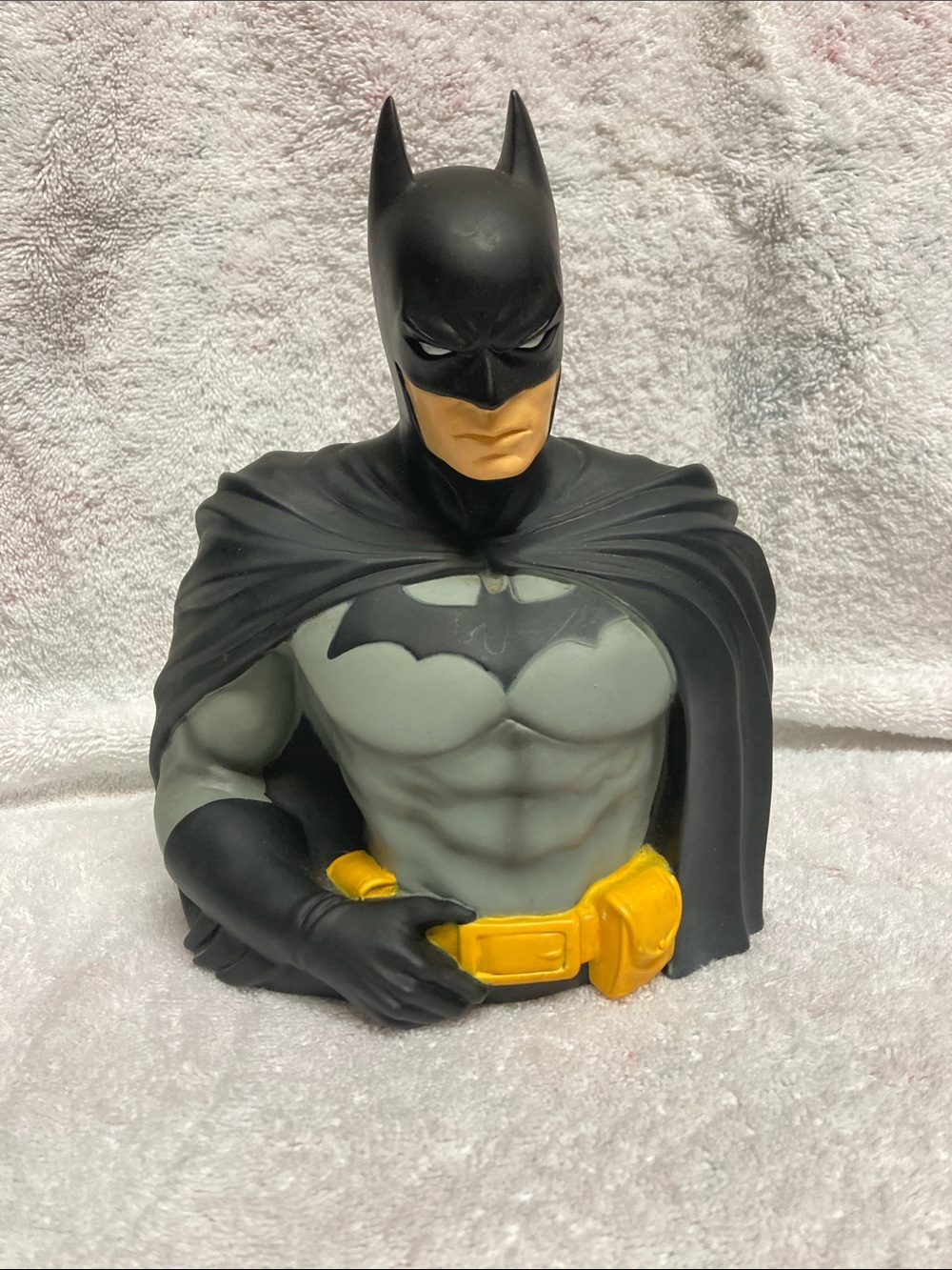 DC Batman Bust piggy bank in Black, Gray and Yellow